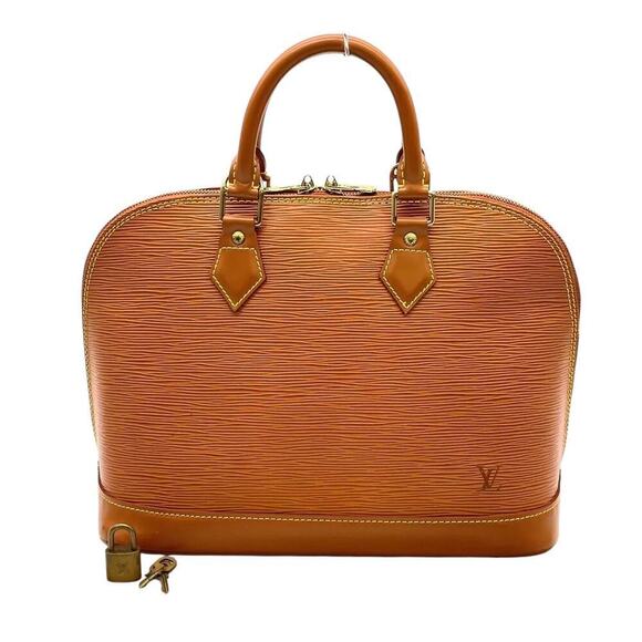 Louis Vuitton Epi Alma Brown Zipangu Gold Handbag W/ Padlock, Keys & Dustbag Y2K - Picture 16 of 16